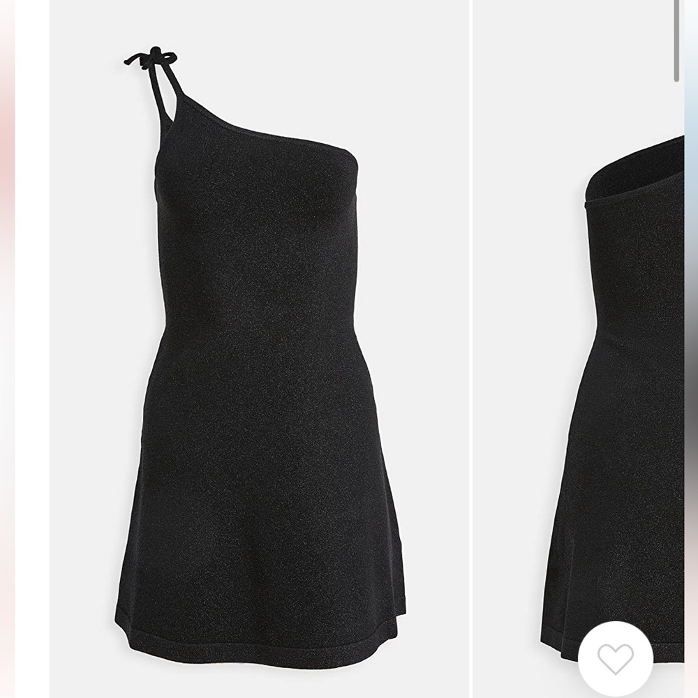 JoosTricot one shoulder sparkly black A Line dress